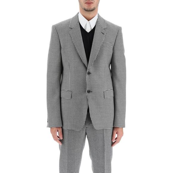 Alexander Mcqueen Houndstooth Wool Blazer - Picture 2 of 4